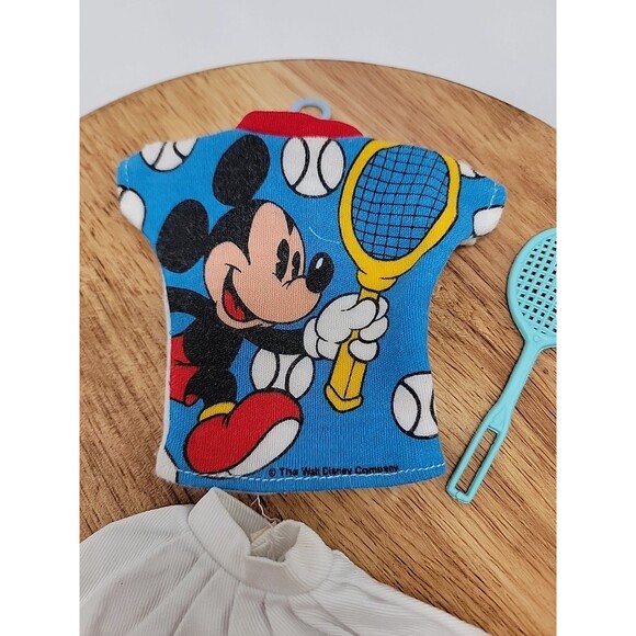 Vintage Mattel Mickey Mouse Tennis Outfit With Racket - Picture 2 of 5